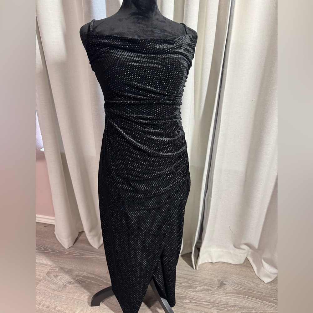 Laundry By Shelli Segal Women's Velvet Ruched Dress Size 2 New With Tags
